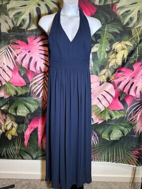 David's Bridal size 6 blue halter dress